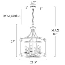 Trounifer 6-Light Small Black Chandelier