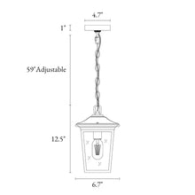 Melanthius 1-Light Mini Black Outdoor Pendant Light