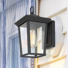 Melanthius 11.8"H 1-Light Black Outdoor Wall Lantern