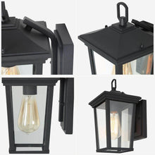 Melanthius 11.8"H 1-Light Black Outdoor Wall Lantern