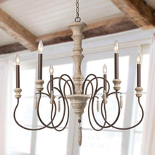 Maipurpghy 6-Light Large Wood Chandelier