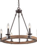 Nishiuqor 6-Light Medium Bronze Chandelier