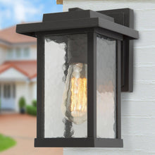 Mekaclasiqi 11"H Frosted Black Square Outdoor Wall Sconce