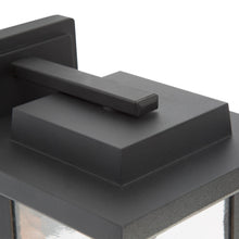 Mekaclasiqi 11"H Frosted Black Square Outdoor Wall Sconce
