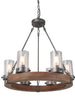 Trogir 6-Light Medium Wood Chandelier