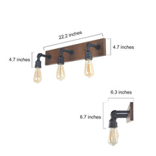 Santinate 3-Light Wood Vanity Light