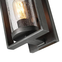 Isangelos 1-Light Modern Black Seeded-Glass Wall Sconces