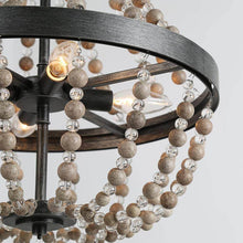 Kaffir 4-Light Small Wood Chandelier