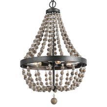 Kaffir 4-Light Small Wood Chandelier