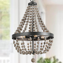 Kaffir 4-Light Small Wood Chandelier