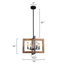 Sydney 4-Light Small Wood Chandelier