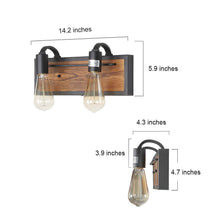 Valtiary 2-Light Wood Vanity Light