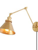 Wollemia 1-Light Modern Gold Swing Arm Wall Sconces