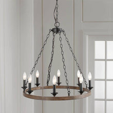 Stebrigic 8-Light Large Wood Chandelier