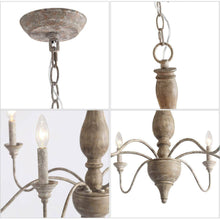 Amogloph 6-Light Large Wood Chandelier