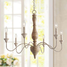 Amogloph 6-Light Large Wood Chandelier