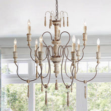 Elizabeth 9-Light Oversized Wood Chandelier