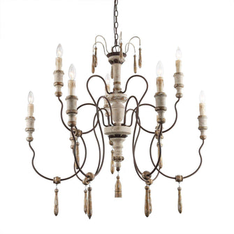 Elizabeth 9-Light Oversized Wood Chandelier