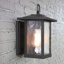 Deporing 12"H 1-Light Black Outdoor Wall Light