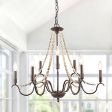 Rhodophyta 9-Light Large Brown Chandelier