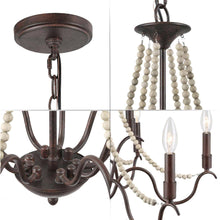 Rhodophyta 9-Light Large Brown Chandelier