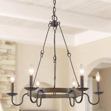 Nancyerzel 6-Light Large Wood Chandelier