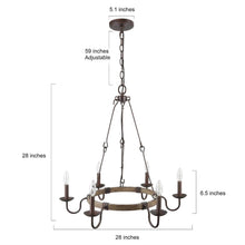 Nancyerzel 6-Light Large Wood Chandelier