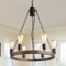 Stebrigic 6-Light Small Brown Chandelier