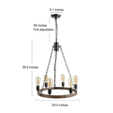 Stebrigic 6-Light Small Brown Chandelier