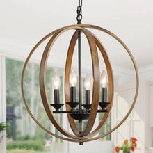 Souhaitina 4-Light Small Wood Chandelier