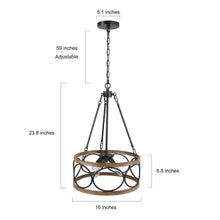 Dolichokratos 4-Light Small Black Chandelier