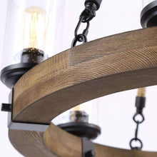 Lontherming 6-Light Medium Wood Chandelier