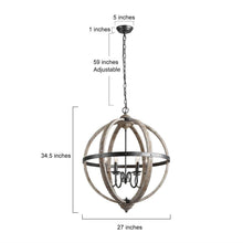 Taticollia 6-Light Large Wood Chandelier