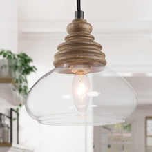 Relampaguear 1-Light Wood Framhouse Schoolhouse Pendant Light Fixtures