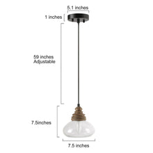 Relampaguear 1-Light Wood Framhouse Schoolhouse Pendant Light Fixtures