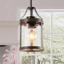 Sturgeon 1-Light Mini Wood Farmhouse Pendant Light Fixtures