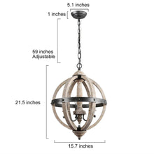 Taticollia 3-Light Small Wood Chandelier
