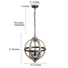 Taticollia 3-Light Small Wood Chandelier