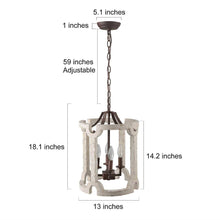 Estournel 4-Light Mini Wood Chandelier