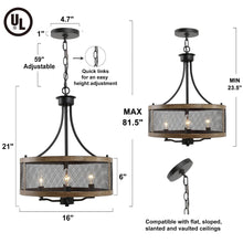 Damsel 4-Light Small Black Chandelier