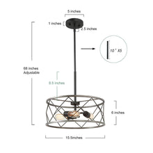 Charlotte 3-Light Small Wood Chandelier