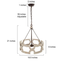 Estournel 3-Light Small Wood Chandelier