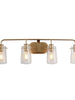 Tethysia 4-Light Gold Vanity Light