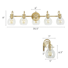 Borislav 5-Light Gold Vanity Light