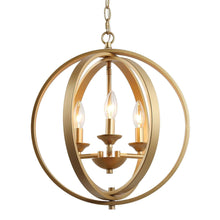 Theophanis 3-Light Globe Chandeliers with Switch Gold