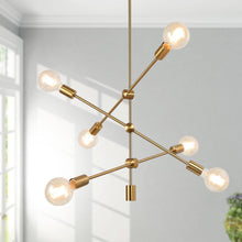 Sorostaric 6-Light 26" Modern Plating Brass Chandelier, Sputnik