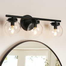 Thantofos 3-Light Black Vanity Light