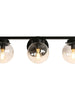 Thantofos 3-Light Black Vanity Light