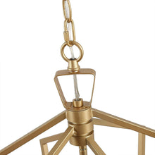 Radishment 4-Light 14" Modern Light-Gold Chandelier, Lantern