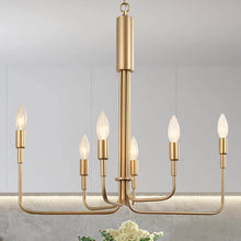 Alisenlusk 6-Light Medium Gold Chandelier